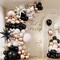 125-Piece Black, Gold & White Balloon Arch Garland Kit – Graduation, Birthday & Wedding Party Decoration Set with Star Foil Balloons